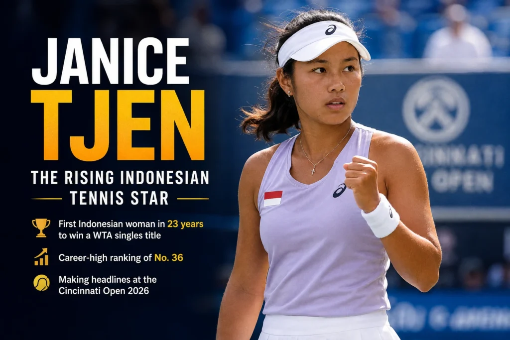 Janice Tjen tennis player at the Cincinnati Open