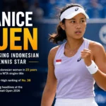 Janice Tjen tennis player at the Cincinnati Open