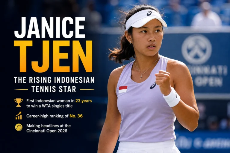 Janice Tjen tennis player at the Cincinnati Open