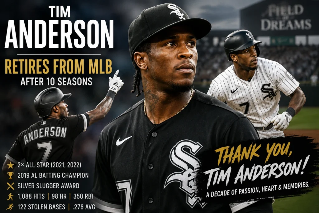 Tim Anderson retires from MLB after 10 seasons