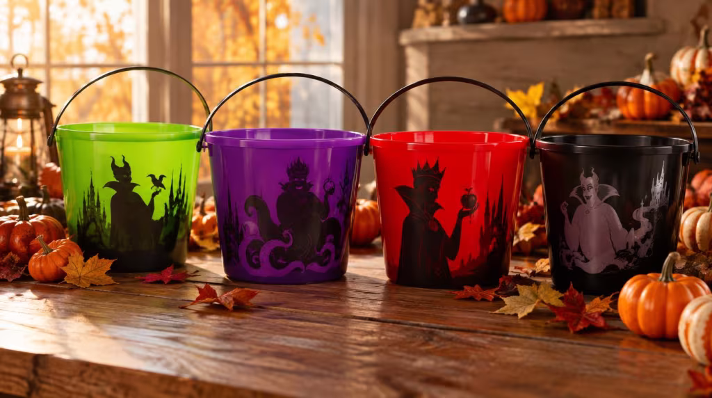 New Disney McDonald's boo buckets for Halloween featuring classic villains