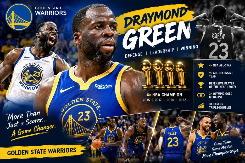 Draymond Green of the Golden State Warriors during an NBA game