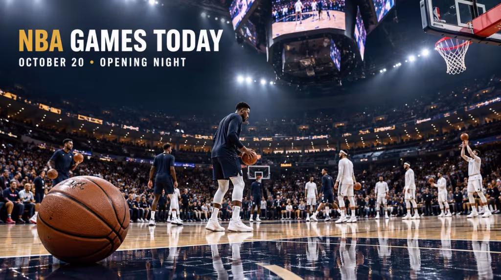 NBA games today October 20, 2026 Opening Night schedule and matchups