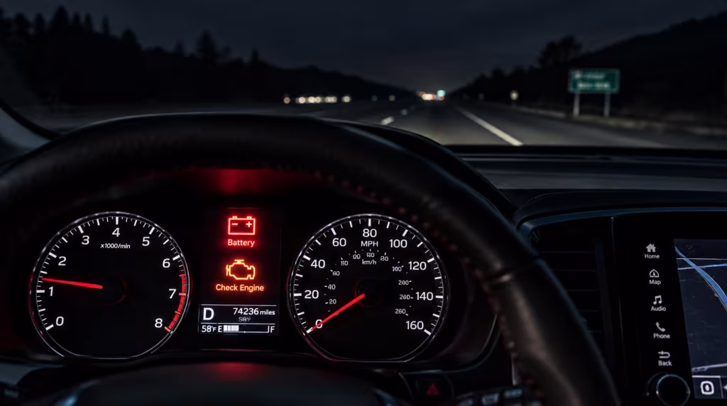 dashboard warning lights symptoms of a bad alternator