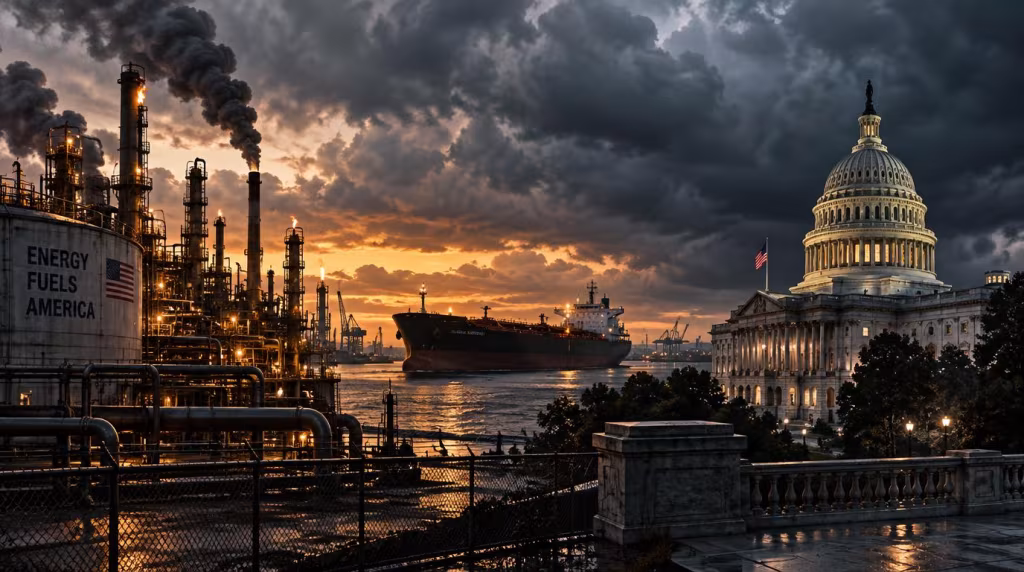 diesel fuel geopolitical controversy us capitol and oil refinery